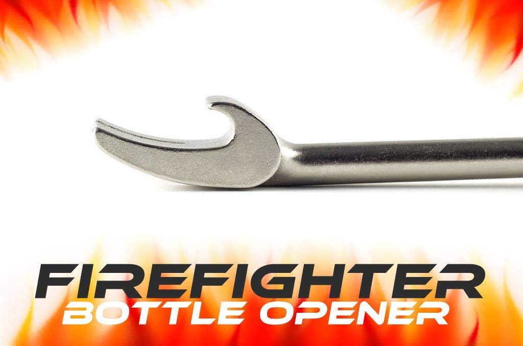 Halligan Bottle Opener showing 6-inch length and sturdy metal cast construction