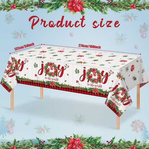 Hallswl poinsettia holly berries pattern tablecloth adds seasonal charm to gatherings