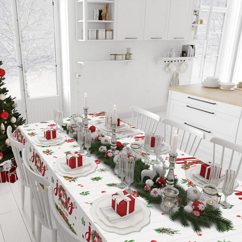 Hallswl 54x108 inch disposable tablecloth fits most rectangular tables for quick party setup
