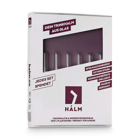 HALM cleaning brush included for plastic-free, easy at-sink cleaning.