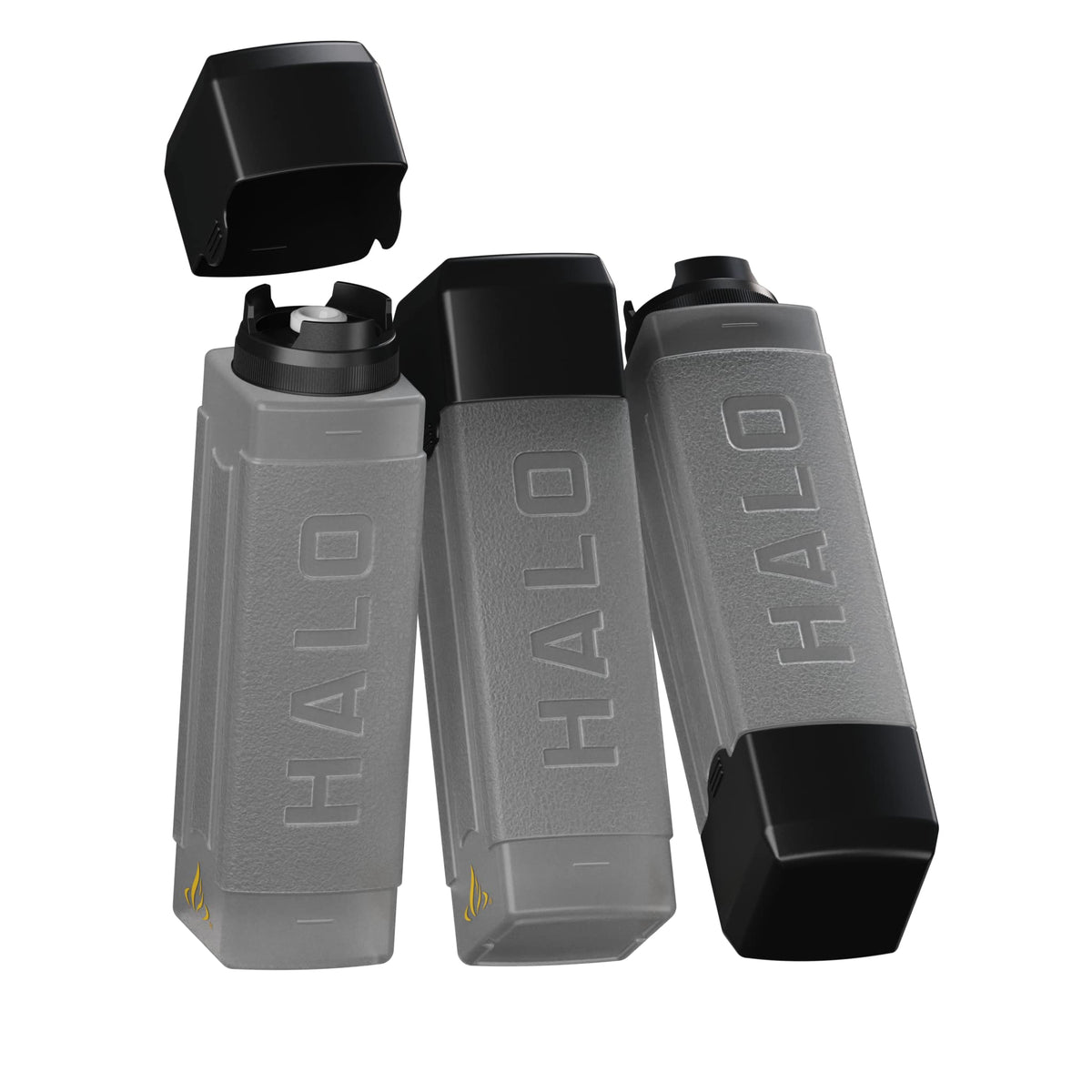 Halo Squeeze Bottles 27oz square pour with controlled pour feature.