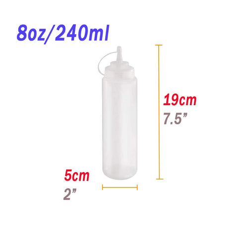 Hamiggaa squeeze bottle with twist-on cap for spill-free storage