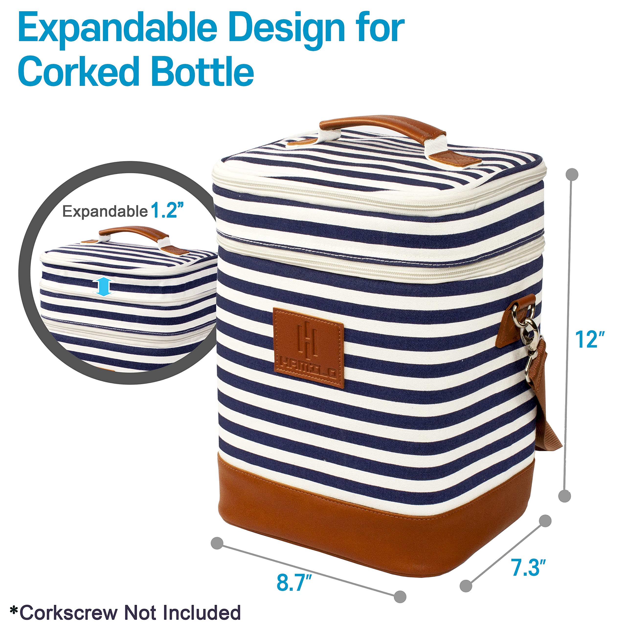 HAMILO waterproof canvas wine bag leakproof and sturdy for travel adventures.