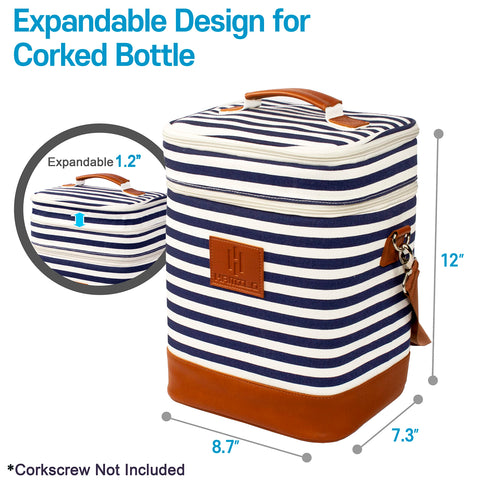 HAMILO waterproof canvas wine bag leakproof and sturdy for travel adventures.