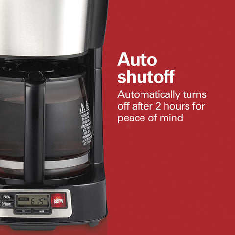 Hamilton Beach 46111 auto pause and pour for quick, clean pouring.