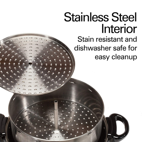 Hamilton Beach stainless steel commercial urn designed for durability.