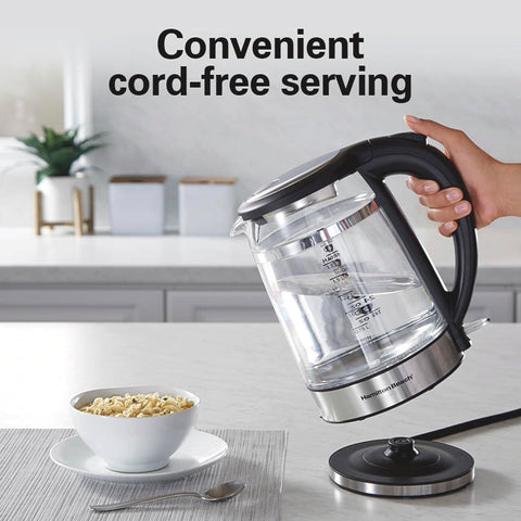 Hamilton Beach cordless serving for convenient, base-free pouring.