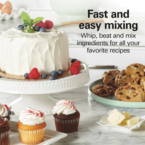 Dishwasher-safe attachments simplify cleanup after mixing tasks with Hamilton Beach.