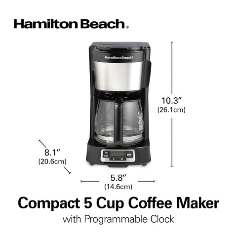 Hamilton Beach 46111 easy-clean stainless finish complements modern kitchens.