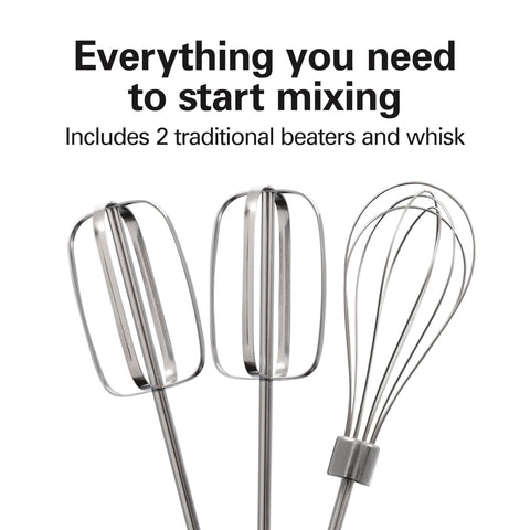 Easy-to-use speed control dial on the Hamilton Beach mixer for precise blending.