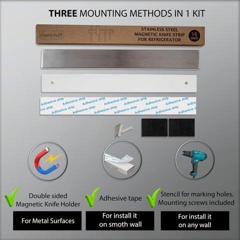 Hamletoff magnetic knife strip is easy to clean and rinse.