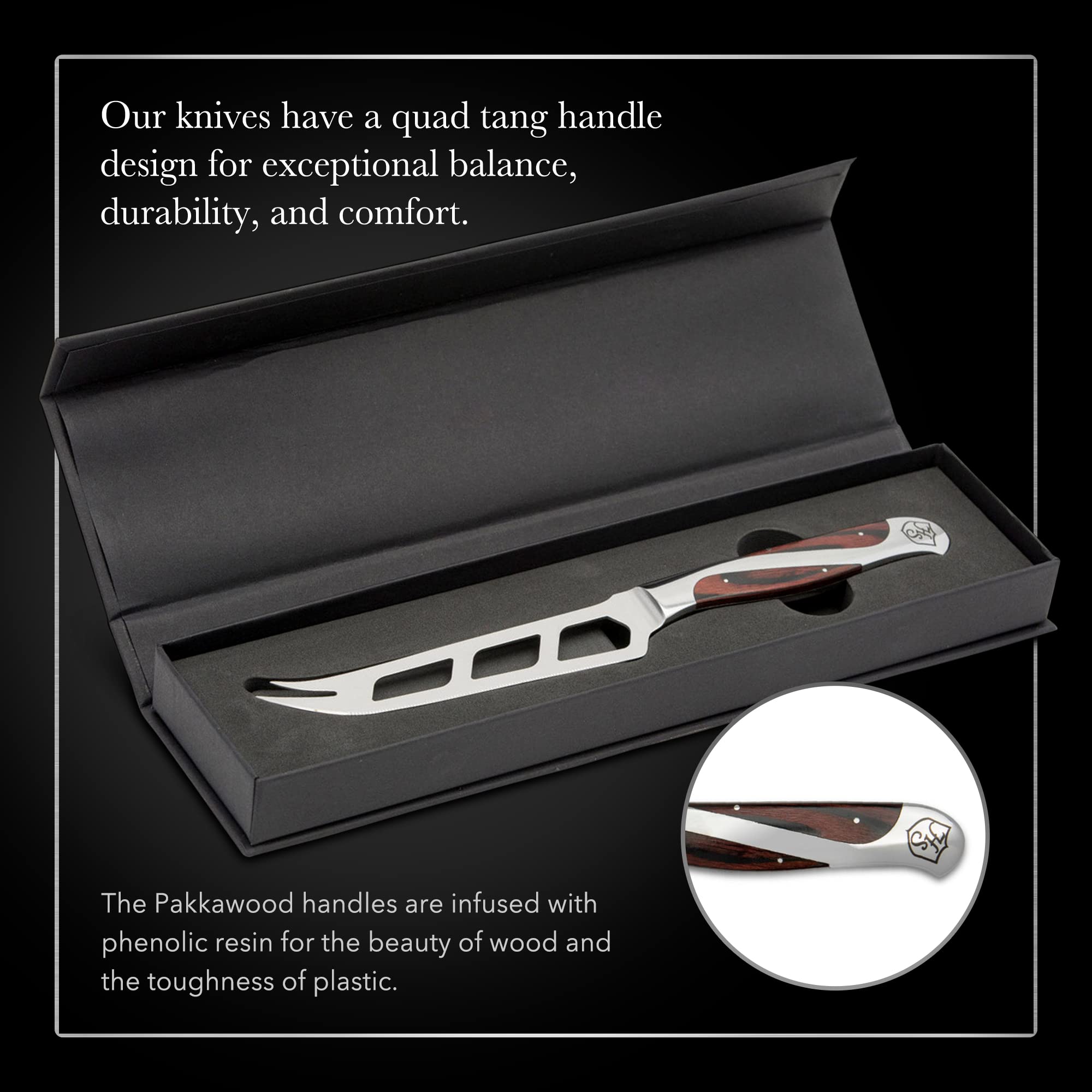 Hammer Stahl quad tang handle design offers balanced control
