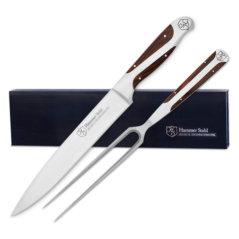 Hammer Stahl German forged carving knife with ergonomic pakkawood handle for precise slicing