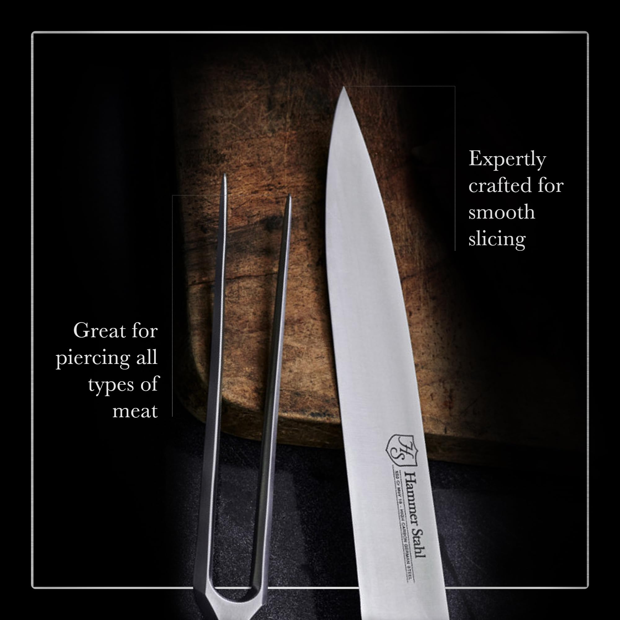 Hammer Stahl carving set lifetime warranty for lasting kitchen reliability