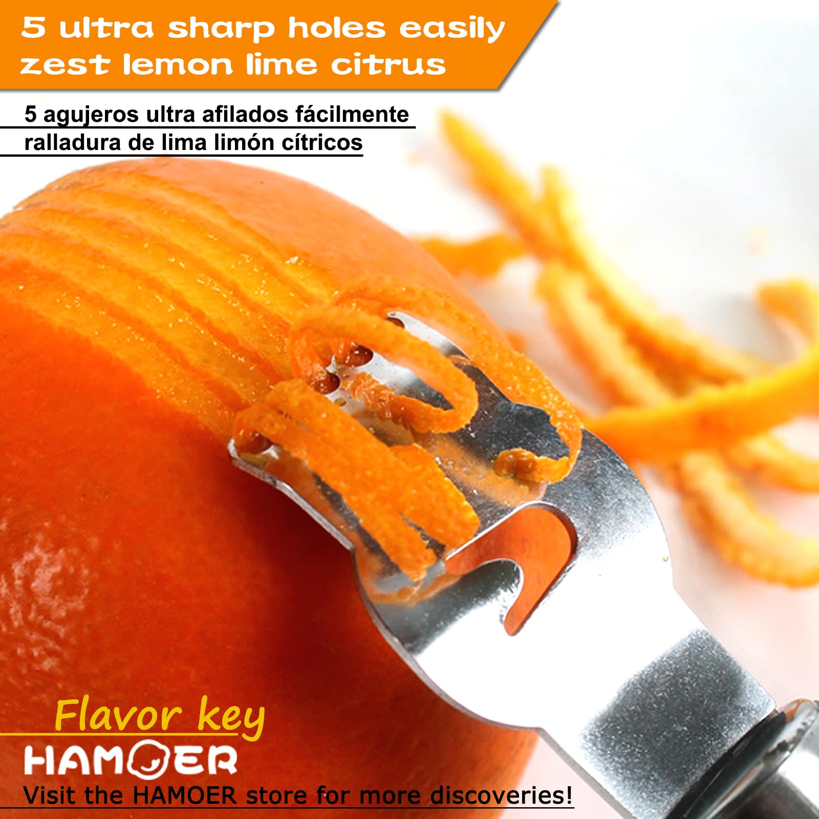 HAMOER multipurpose grater for zesting, shredding, and slicing