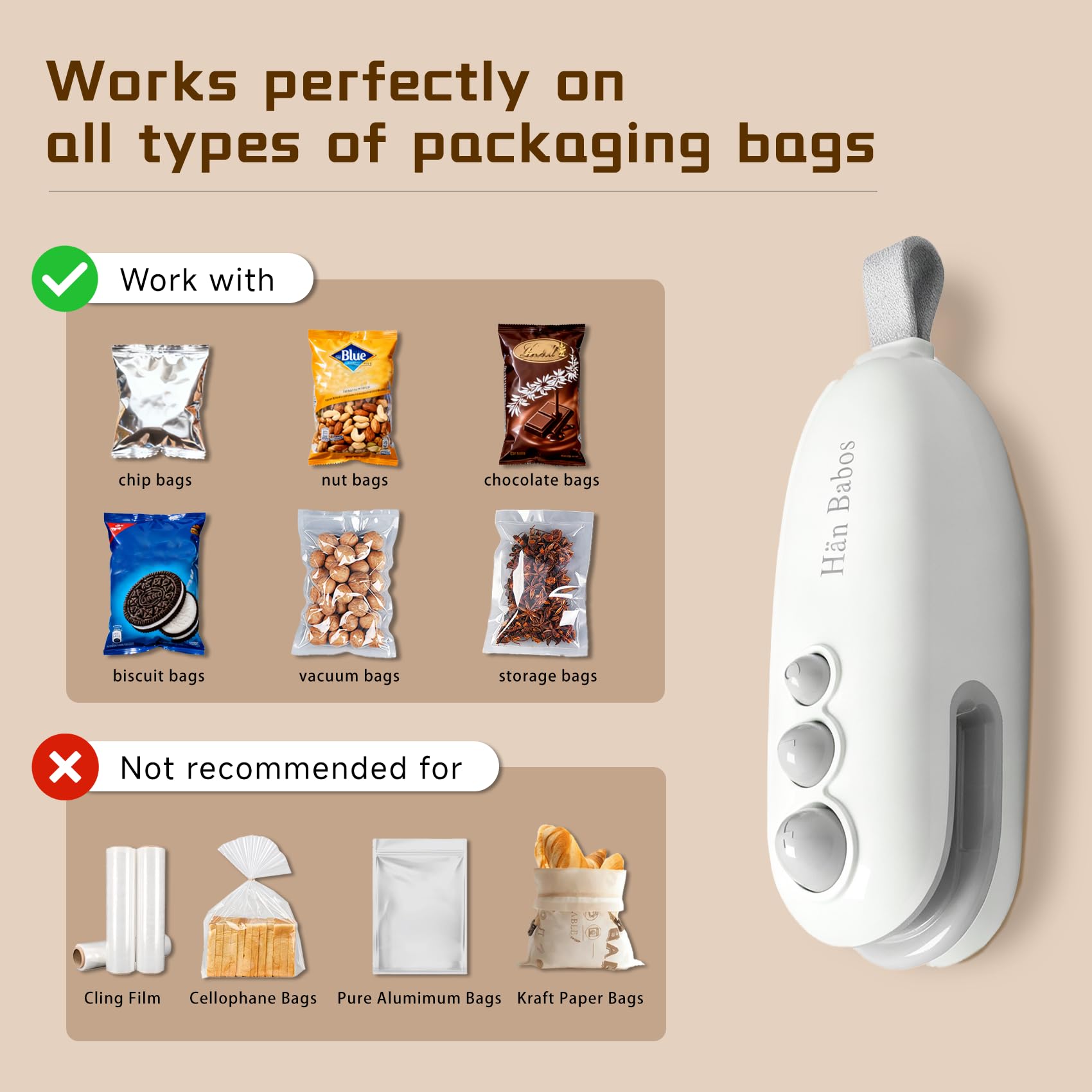 Hän Babos seals snack bags to reduce waste.
