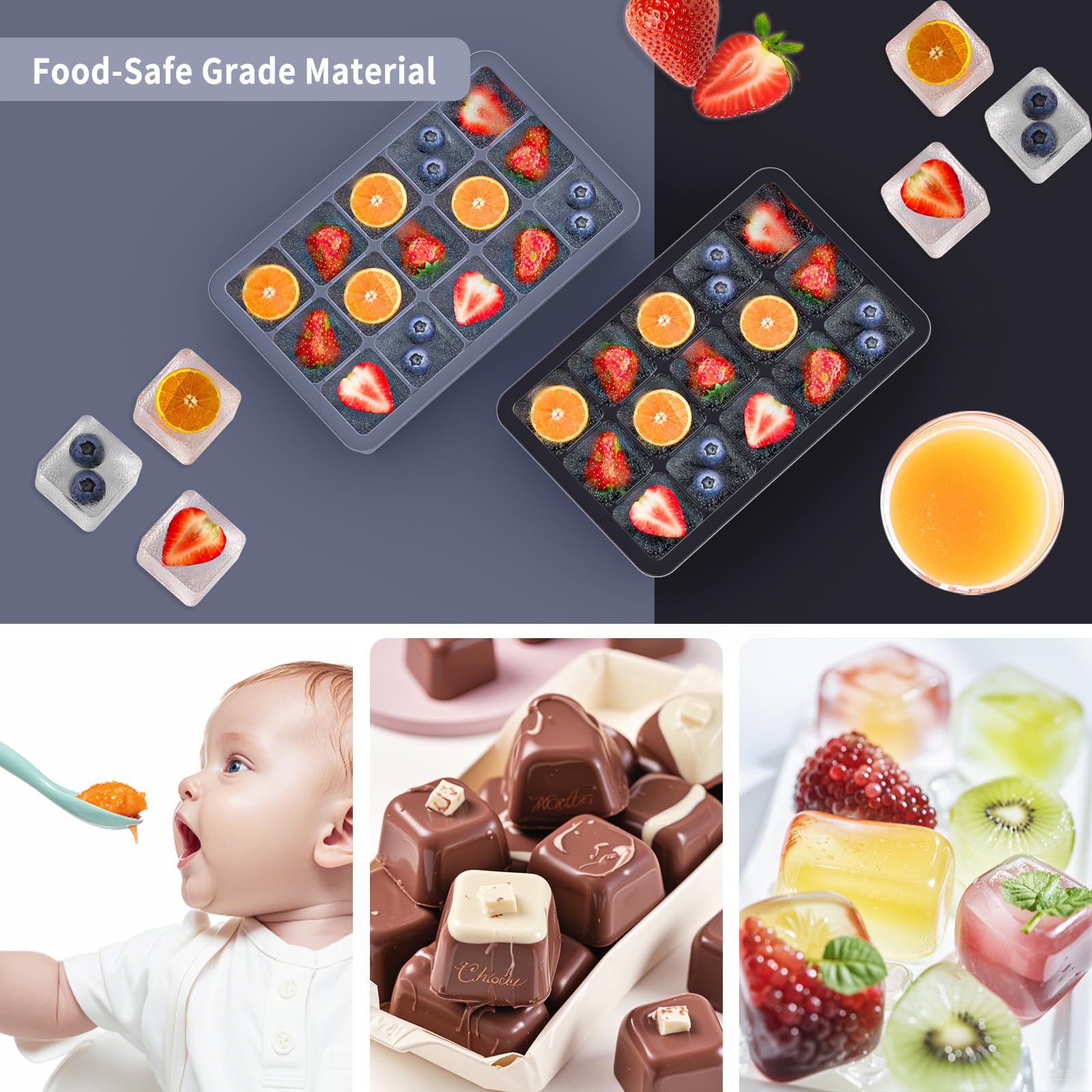 HANCELANT dishwasher-safe silicone tray for easy cleanup.