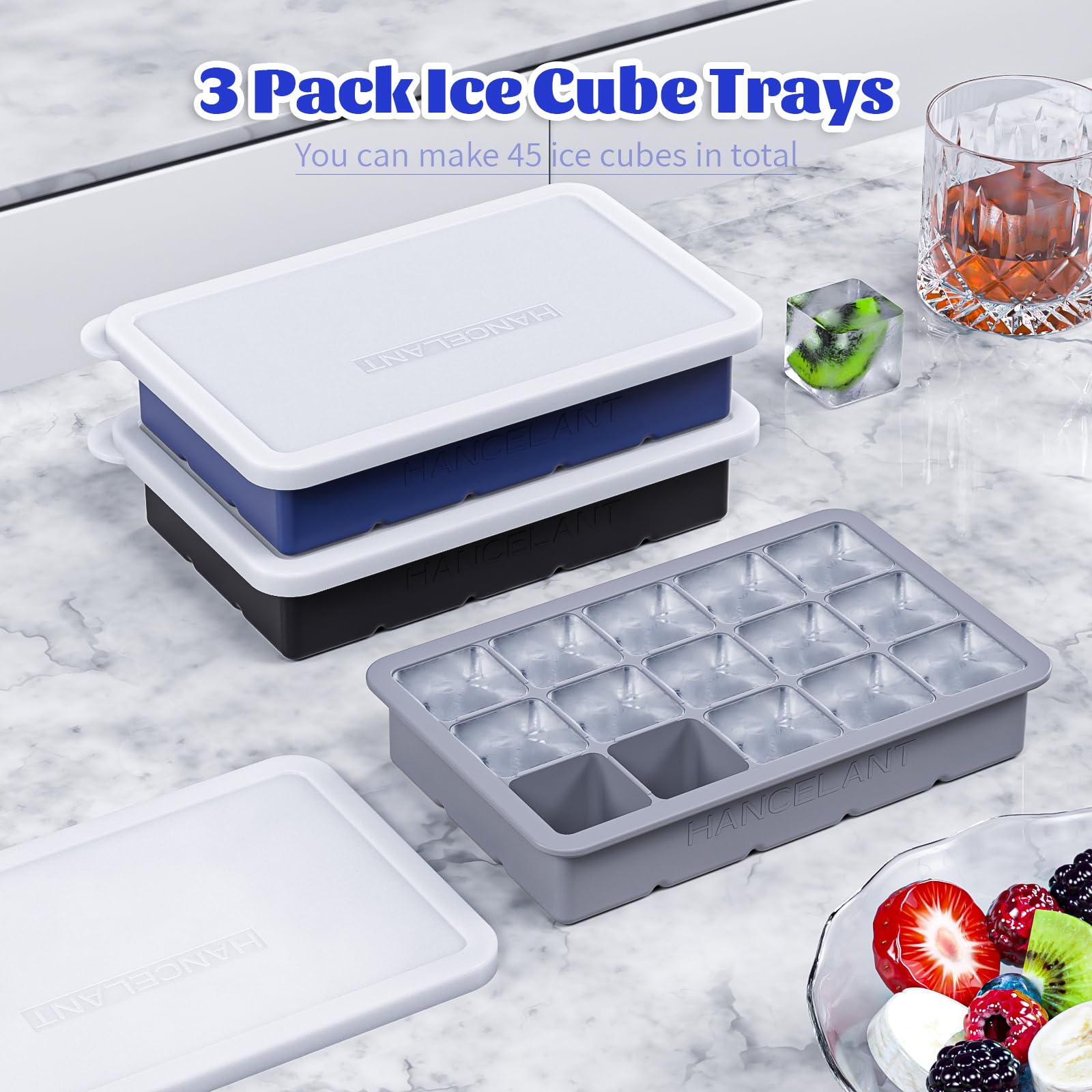 HANCELANT easy-release surface lets cubes pop out quickly.