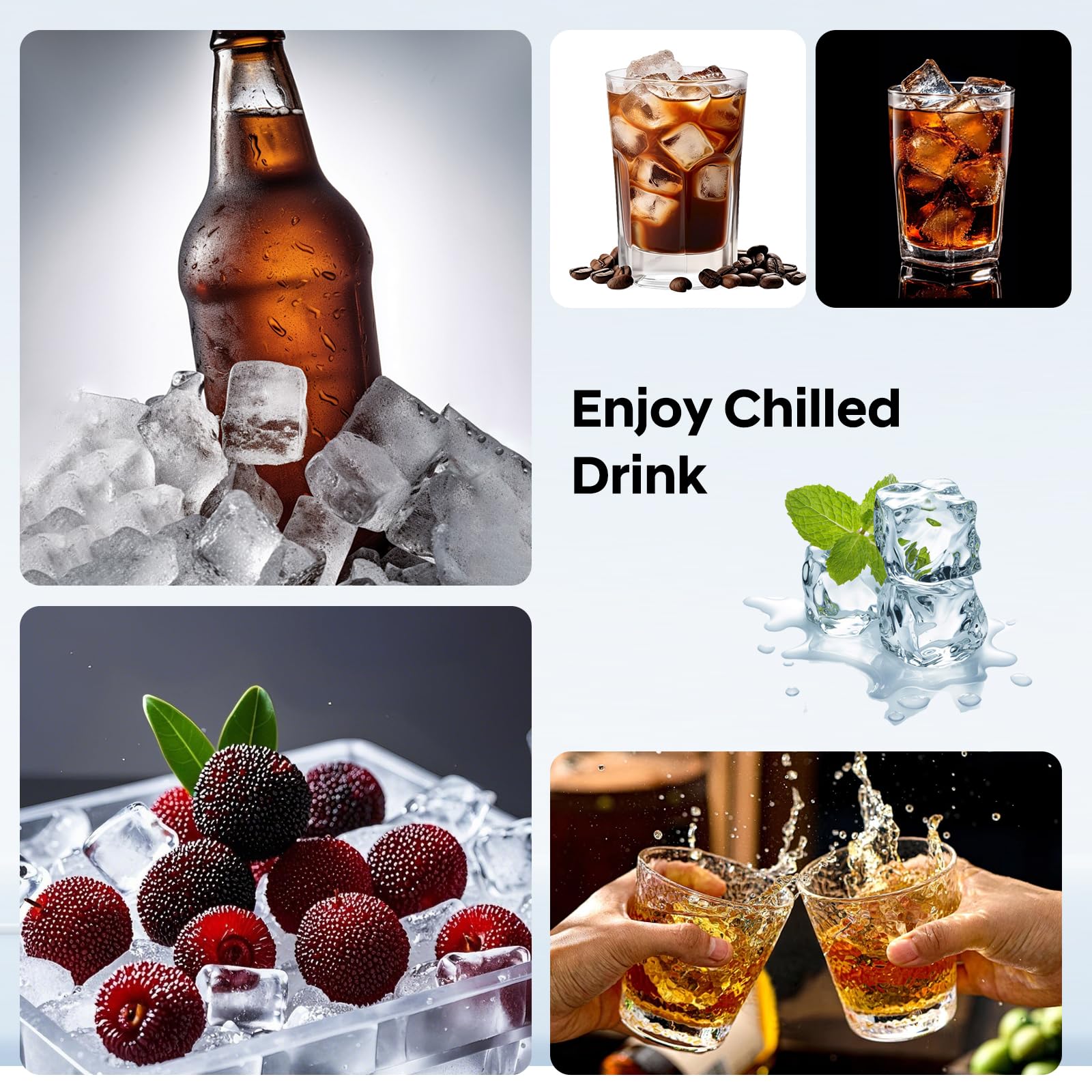 HANCELANT multi-use trays freeze water, baby food, chocolate, and more