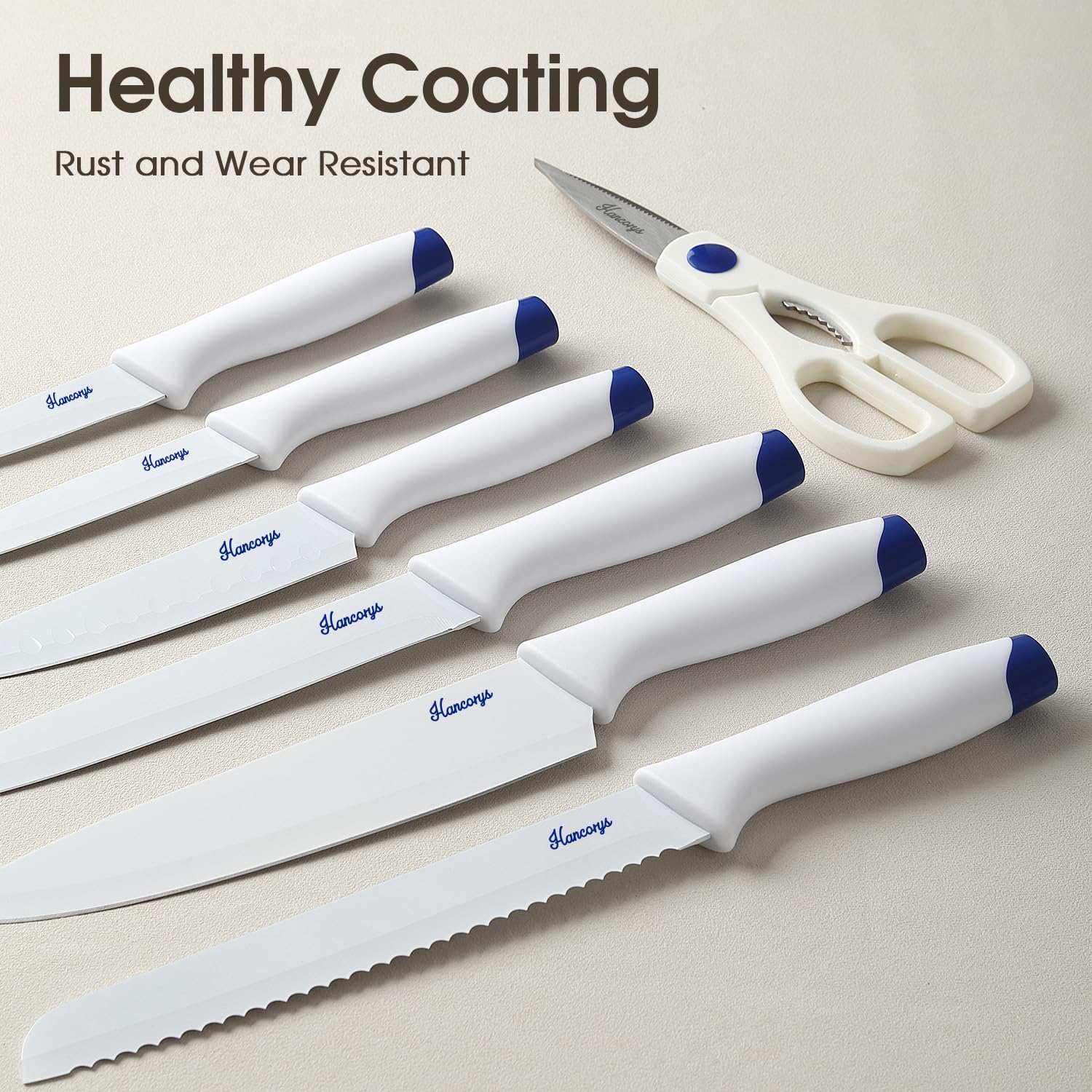 Hancorys 8-inch slicing knife delivering clean, even slices every time.