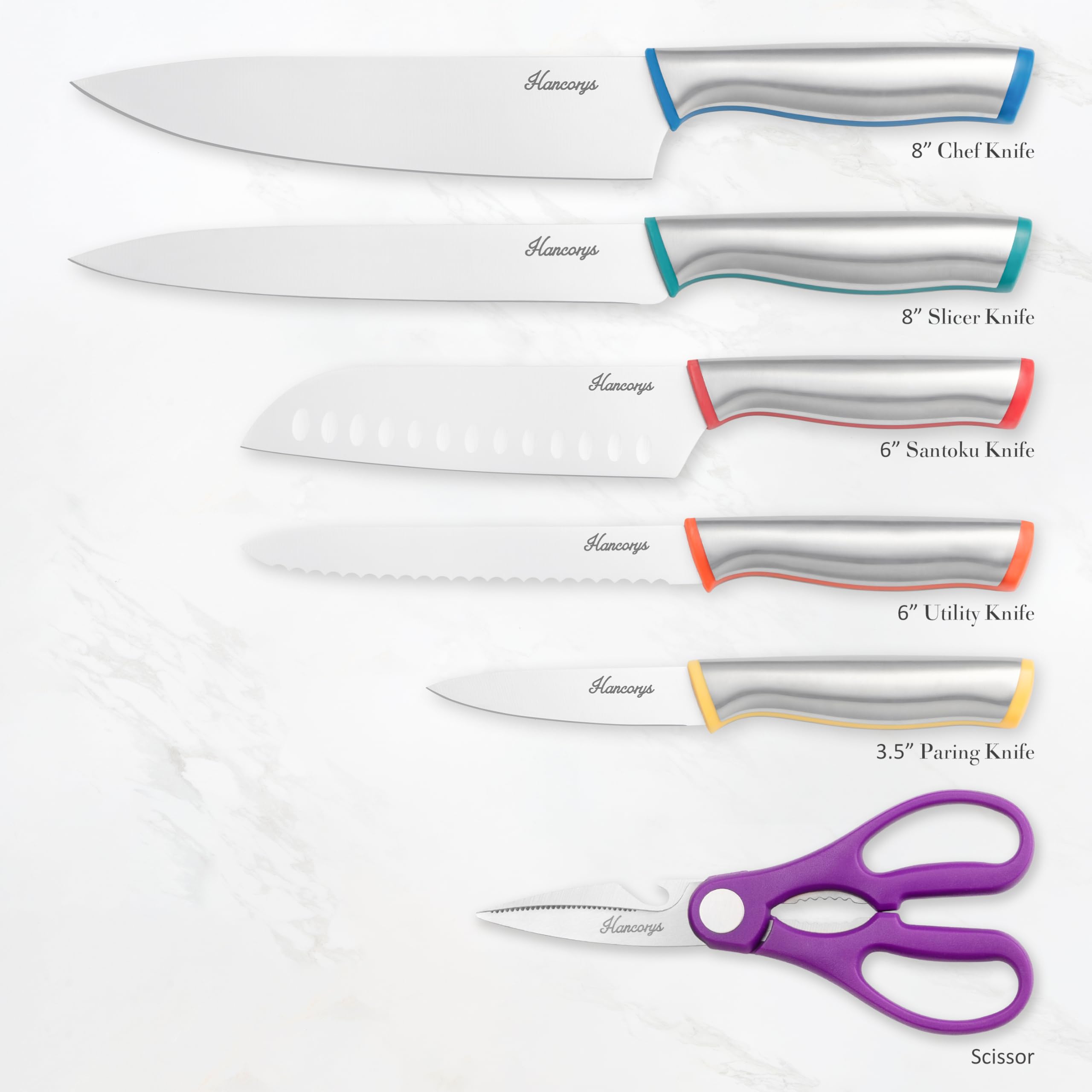 Hancorys knife blades with heat-treatment for lasting sharpness and rust resistance
