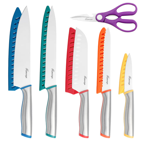 Hancorys 11-piece knife set close-up of precision-ground blade for clean cuts
