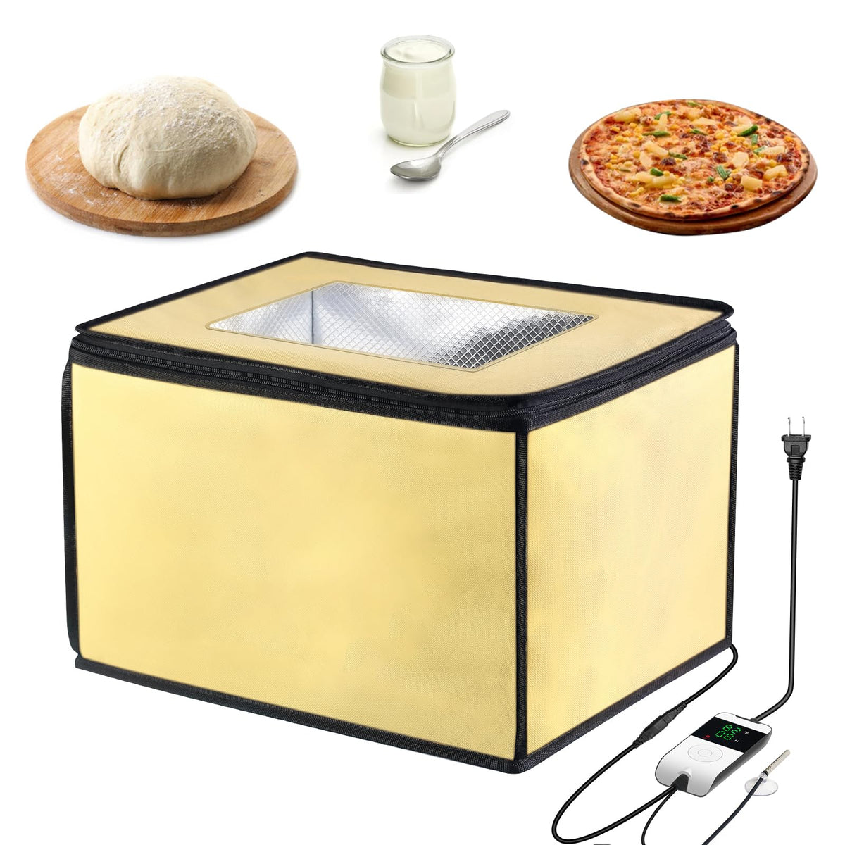 Handbanary bread proofing box with heat control for consistent fermentation.