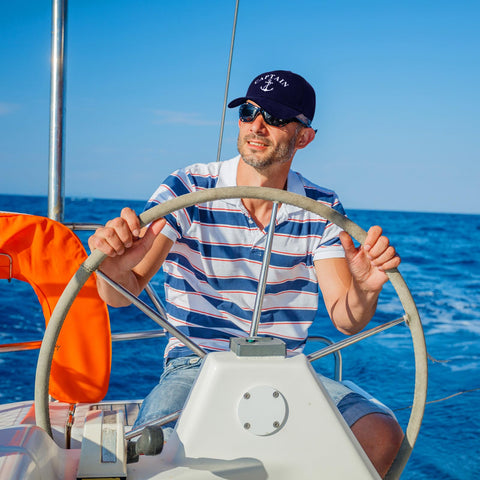 Handepo embroidered sailing hat with back buckle for a secure fit