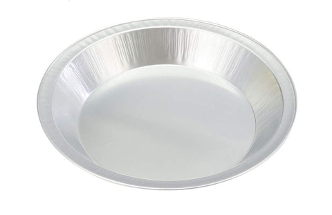 Handi-Foil 9-inch pie pan top view for even baking and sturdy handling