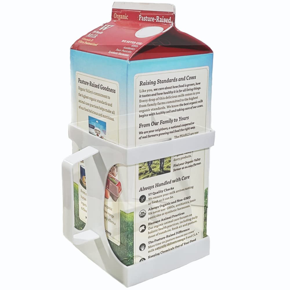HandiHandle half gallon holder front view shows slim, space-saving design for fridges