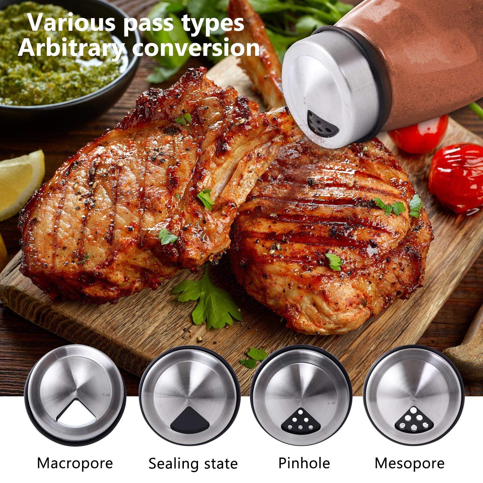 Handisen clear glass spice jar visibility for quick identification of spices.