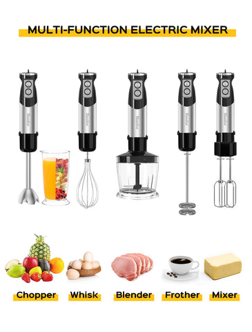 Handor egg whisk attachment for light foams and batters.