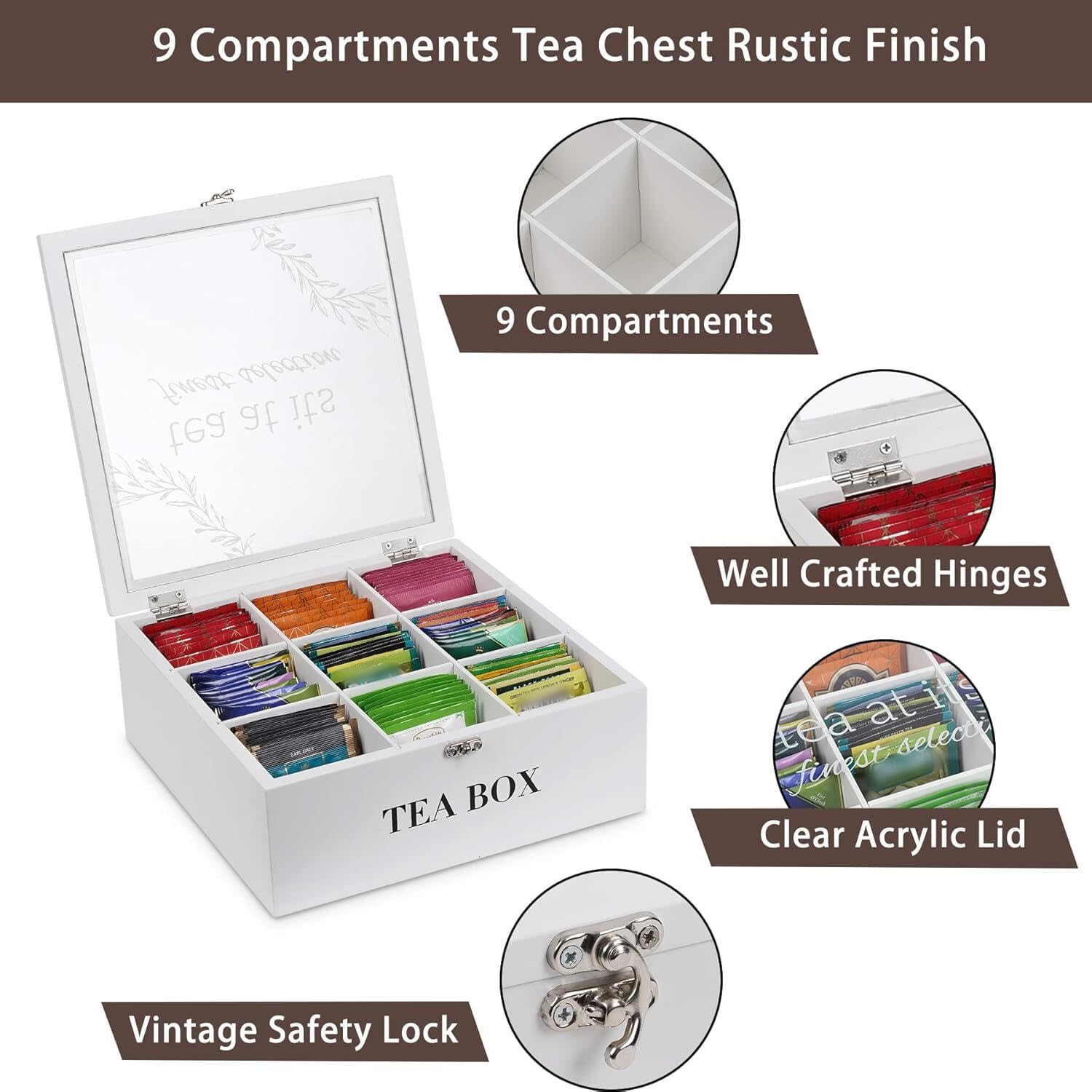 handrong glass-cover tea box blends with modern decor