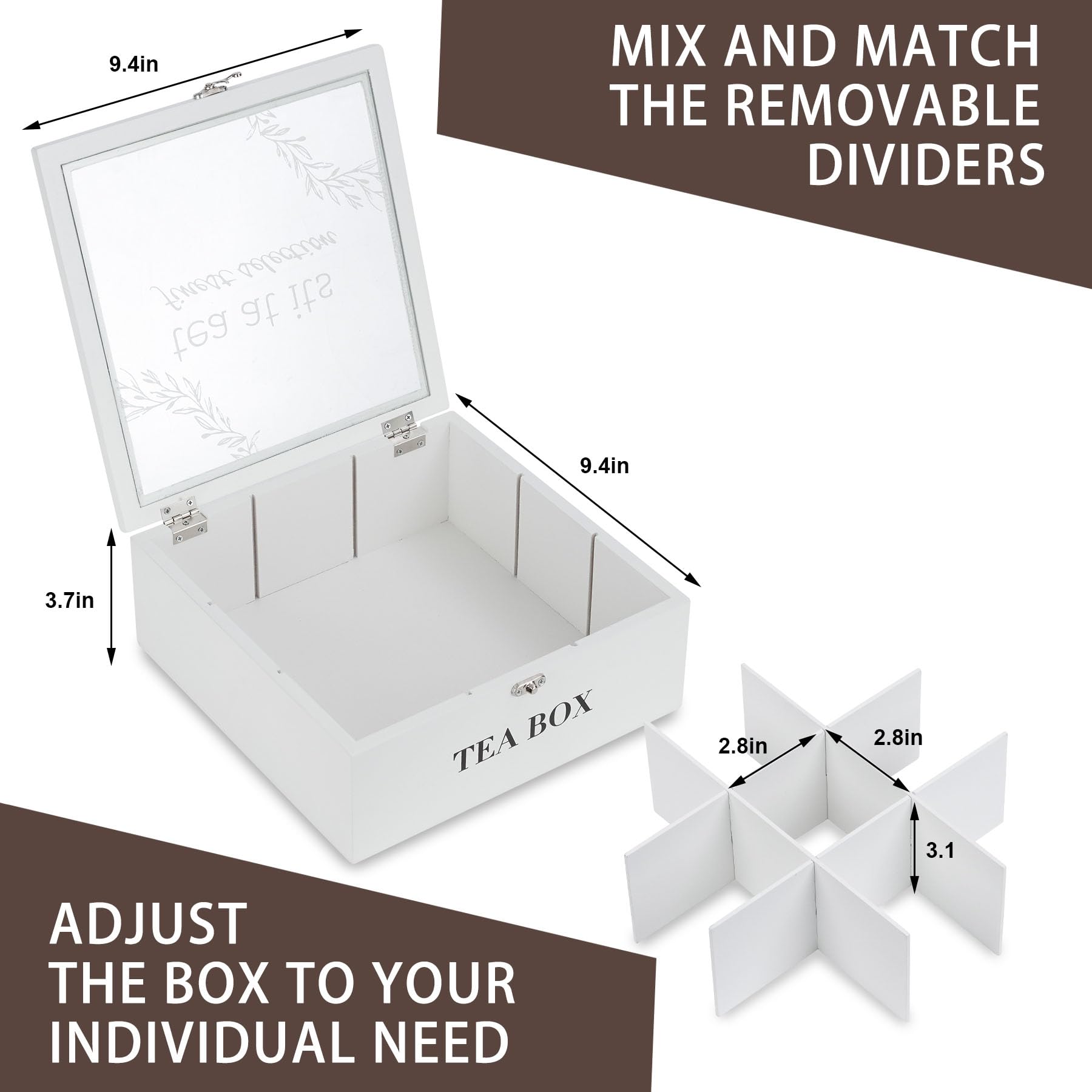 handrong home or office tea storage on counter top setup