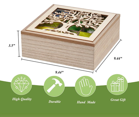 Handrong Tea Box Organizer decorates kitchen while keeping tea within reach