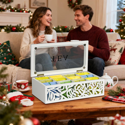 Handrong tea box doubles as multipurpose storage for coins, jewelry, and small items.