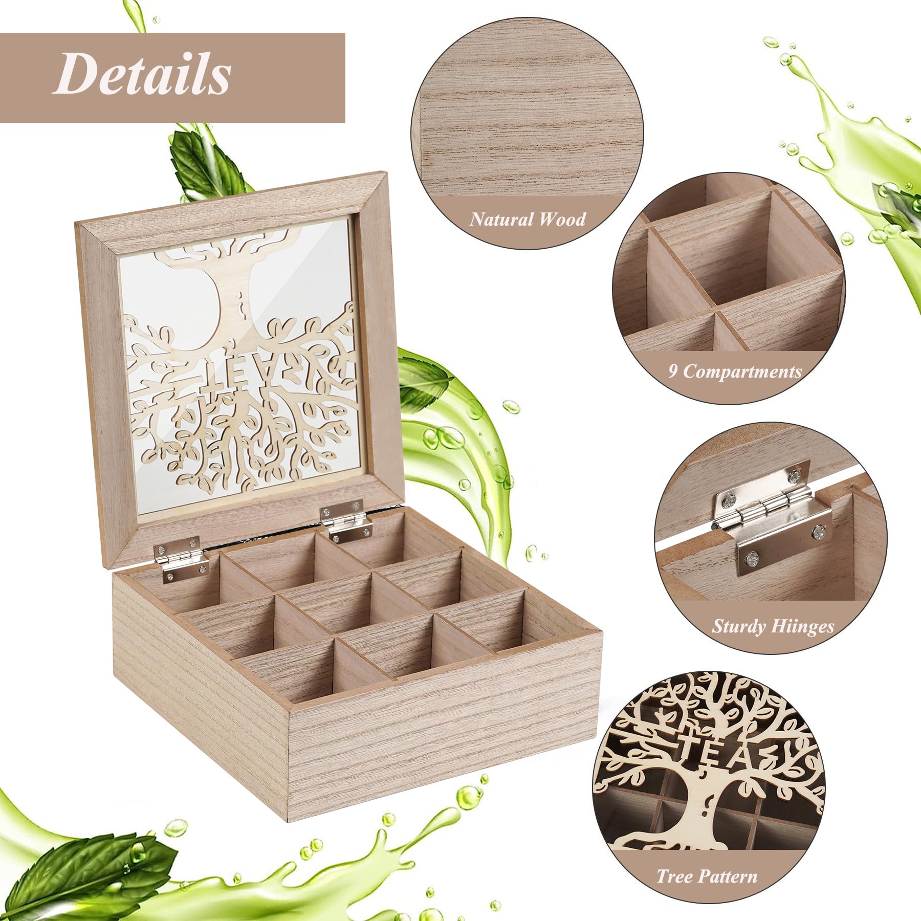 Handrong Tea Box Organizer makes a thoughtful gift for tea lovers