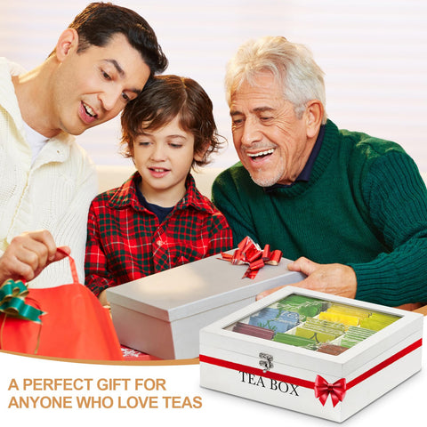 handrong wooden tea organizer sturdy hardware for long-lasting use