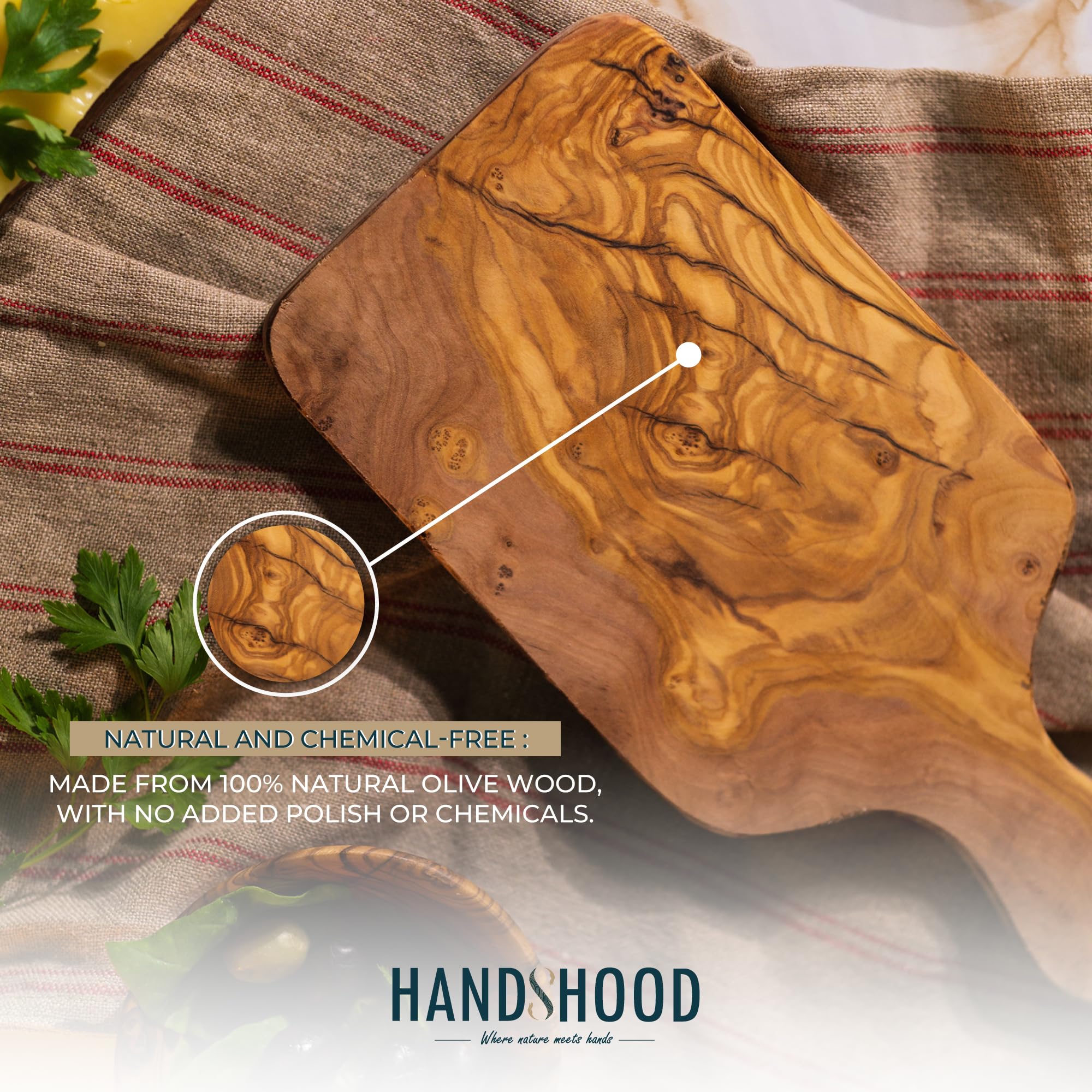 HandsHood daily prep board highlighting durable surface