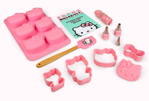Handstand Kitchen Hello Kitty cookie cutters create Kitty-shaped cookies.