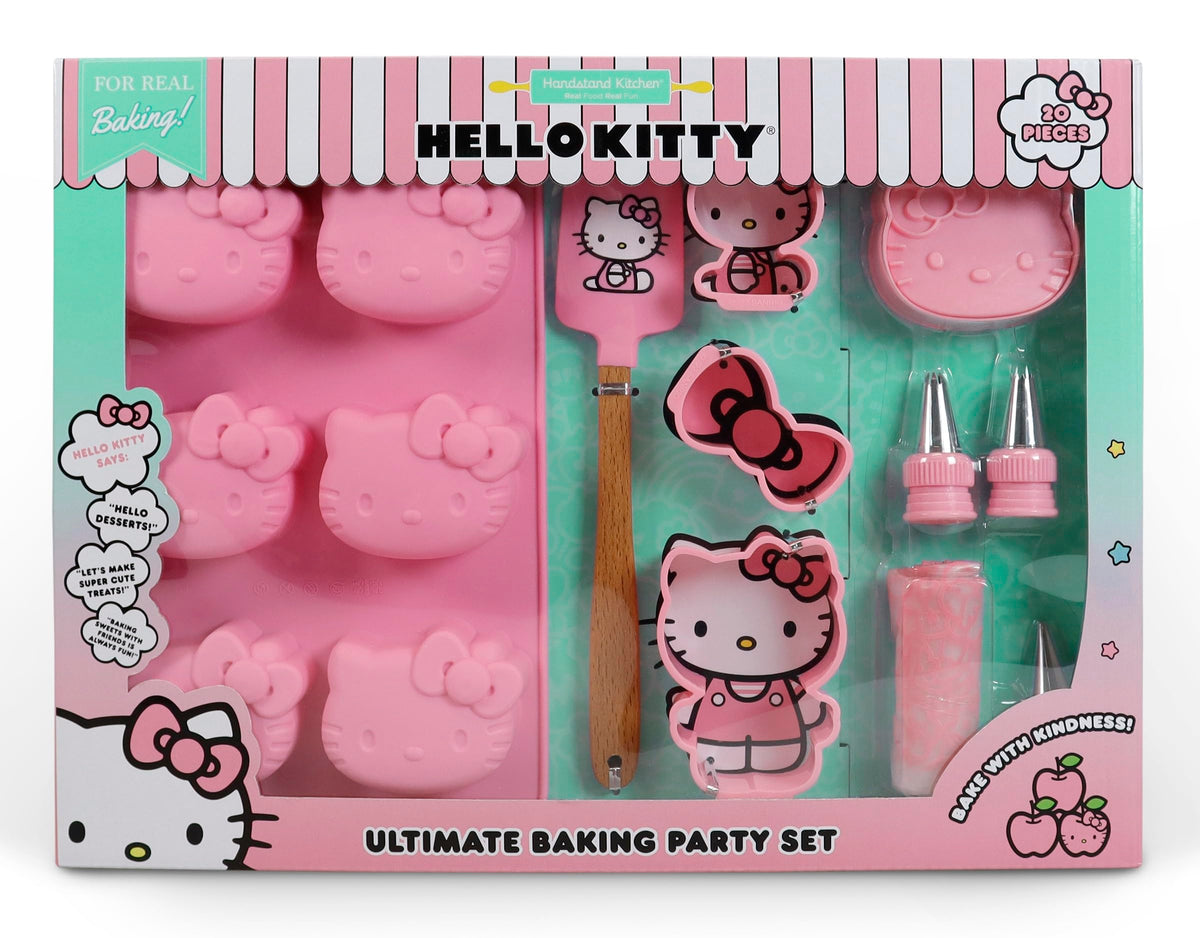 Handstand Kitchen Hello Kitty cupcake mold for adorable Kitty-faced treats.