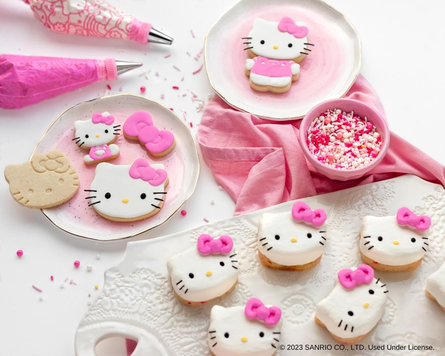 Handstand Kitchen Hello Kitty frosting bags for smooth, kid-friendly icing.