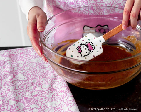 Handstand Kitchen Hello Kitty set arrives packaged-ready as a gift option.