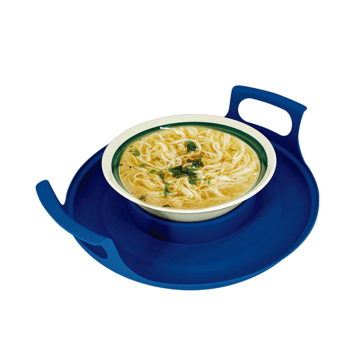 Handy Gourmet microwave cool caddy with handles aids safe hot food transfer.