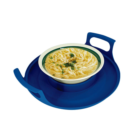 Handy Gourmet microwave cool caddy with handles aids safe hot food transfer.