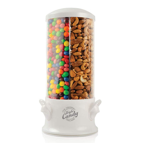 Handy Gourmet triple candy machine cover showing easy refilling and clean design
