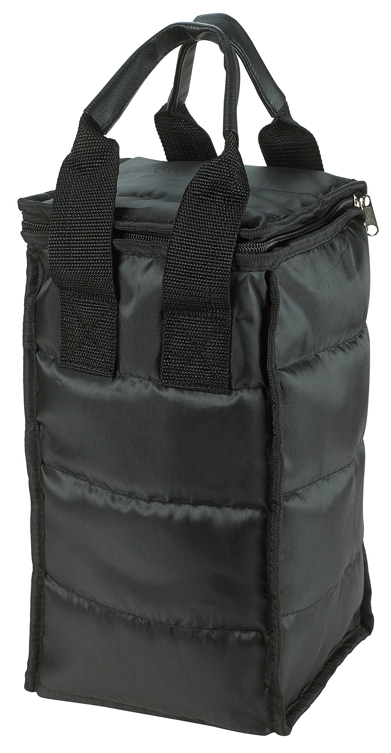 Handy Laundry wine carrier zipper closure keeps bottles secure during transit.