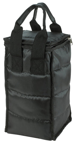 Handy Laundry wine carrier zipper closure keeps bottles secure during transit.