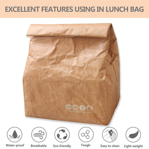 Hangnuo retro brown paper lunch bag designed for office routines with style.