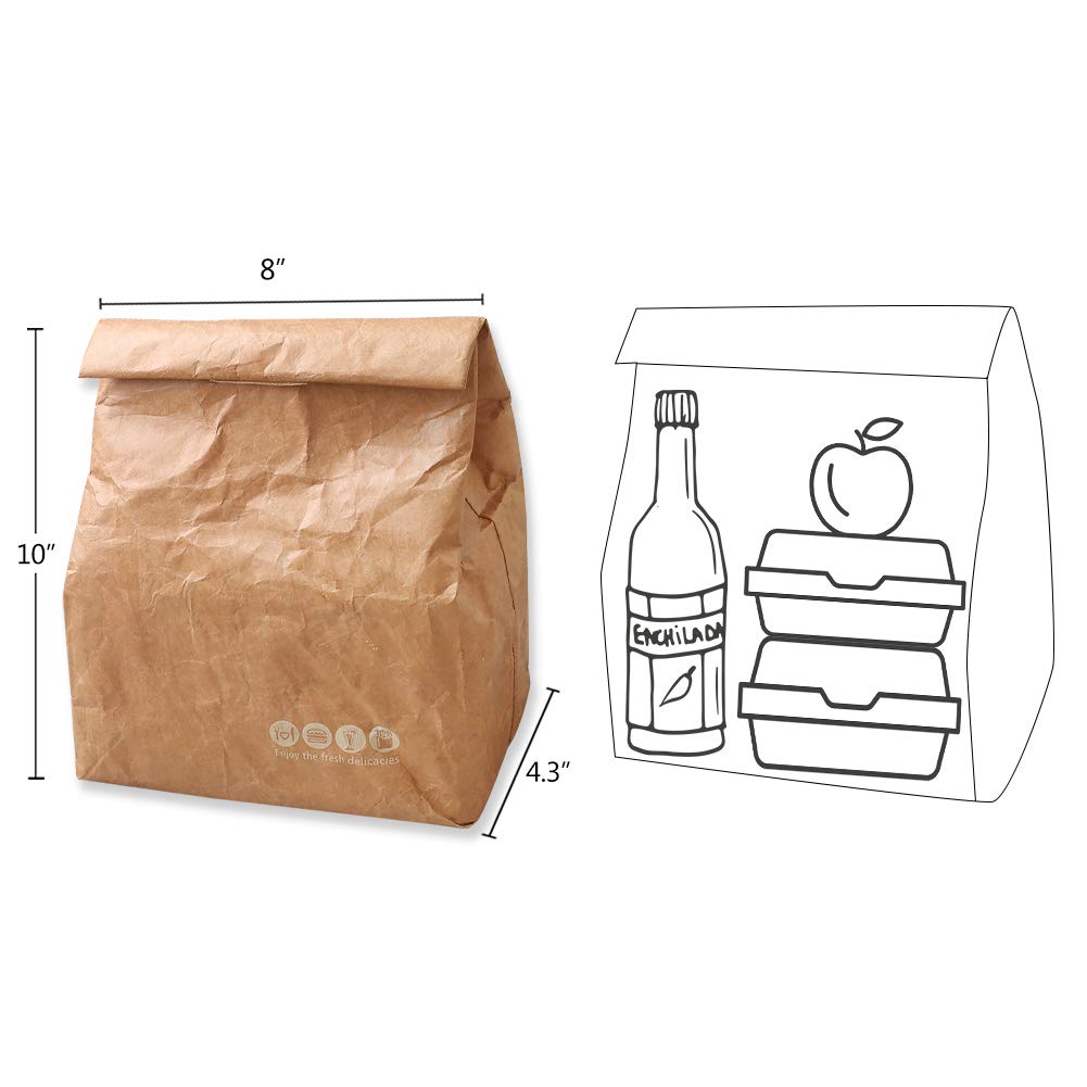 Hangnuo leakproof Tyvek lunch bag prevents spills during transport.